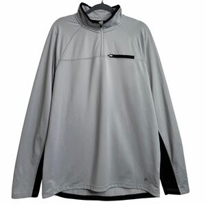 Fila Performance Quarter-Zip Pullover Gray/Black‎ Athletic/Activewear Men’s Sz L